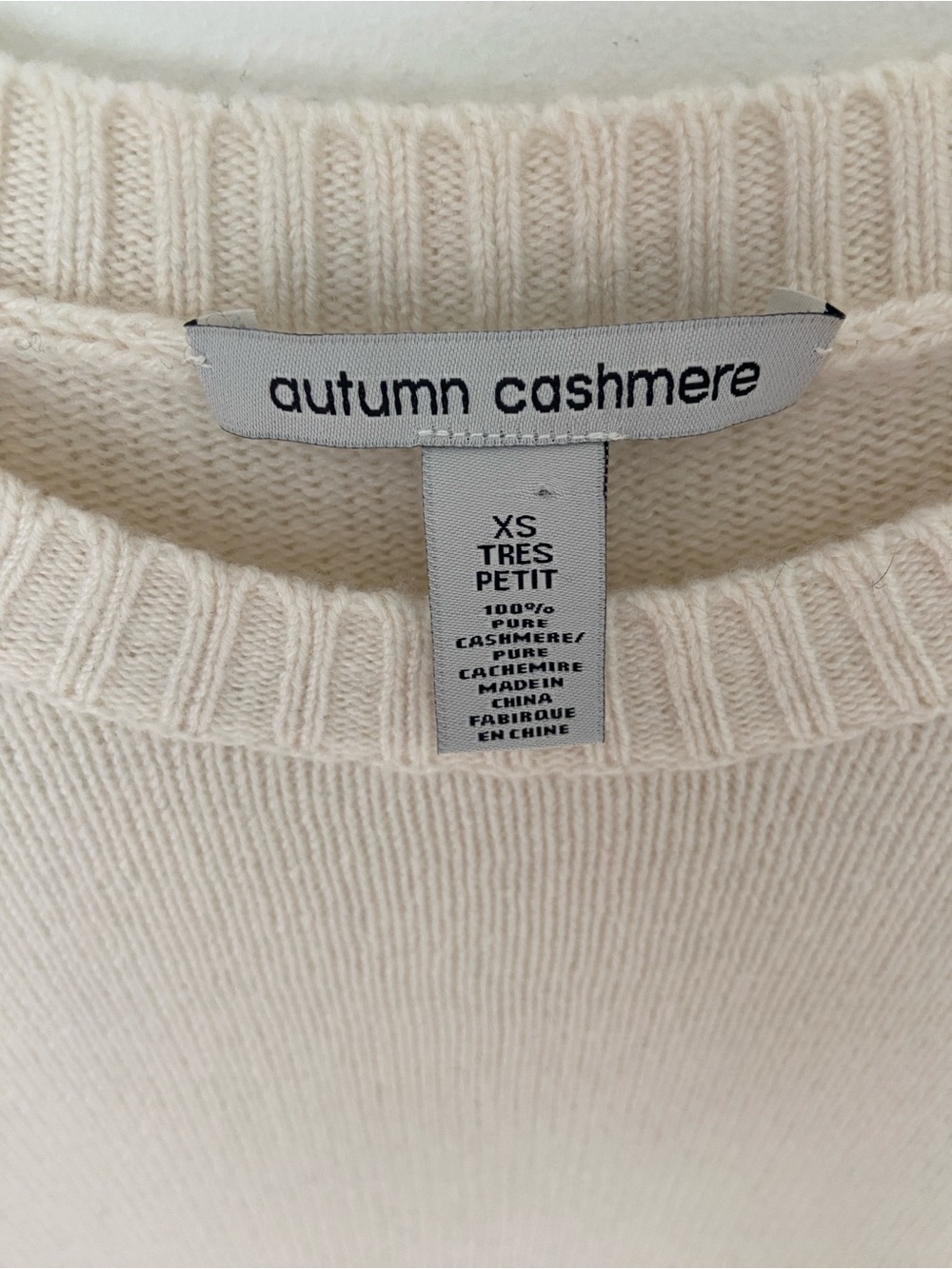 Autumn Cashmere Open Cable Sleeve Sweater in Cream size XS - Picture 8 of 9